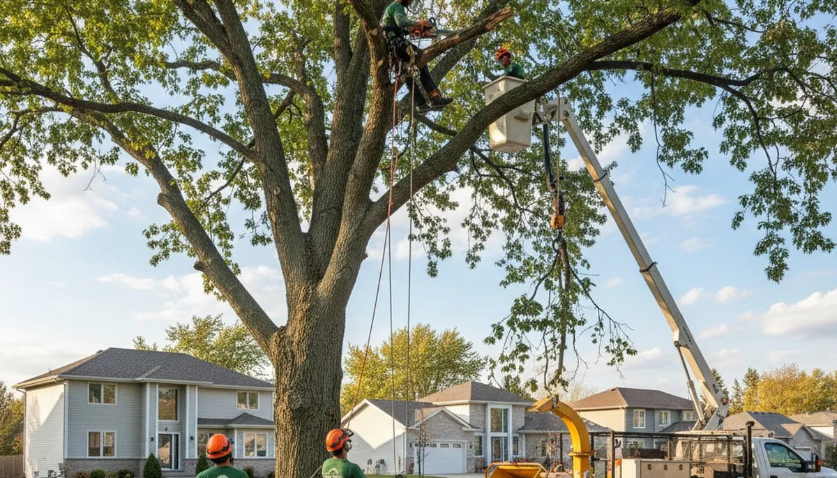 Professional tree removal service in Minneapolis MN safely clearing residential property trees
